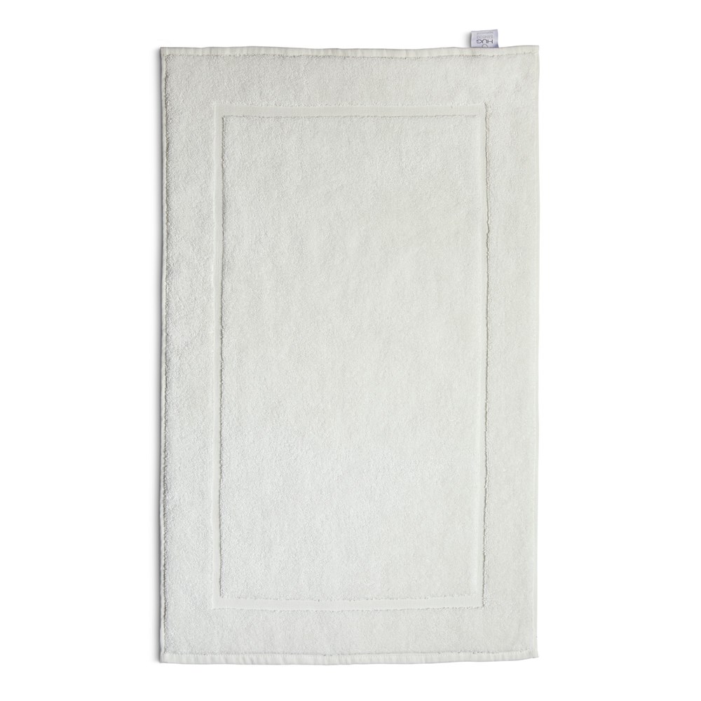 Bamboo Cotton Border Bath Mat in Cream